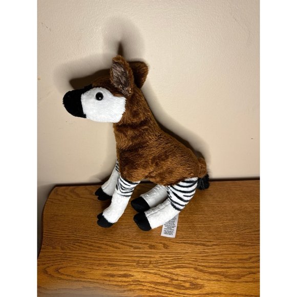 Disney store Official Okapi Plush Exotic Zebra Striped Legs 12" realistic - Picture 1 of 3